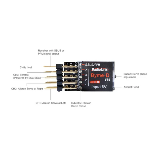 Radiolink Byme-D 3CH Flight Controller with Gyroscope and Acceleration Sensor