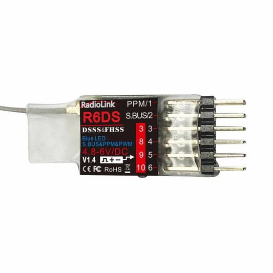 Radiolink R6DS 6/10 Channels RC Receiver 2.4GHz - Robocraze