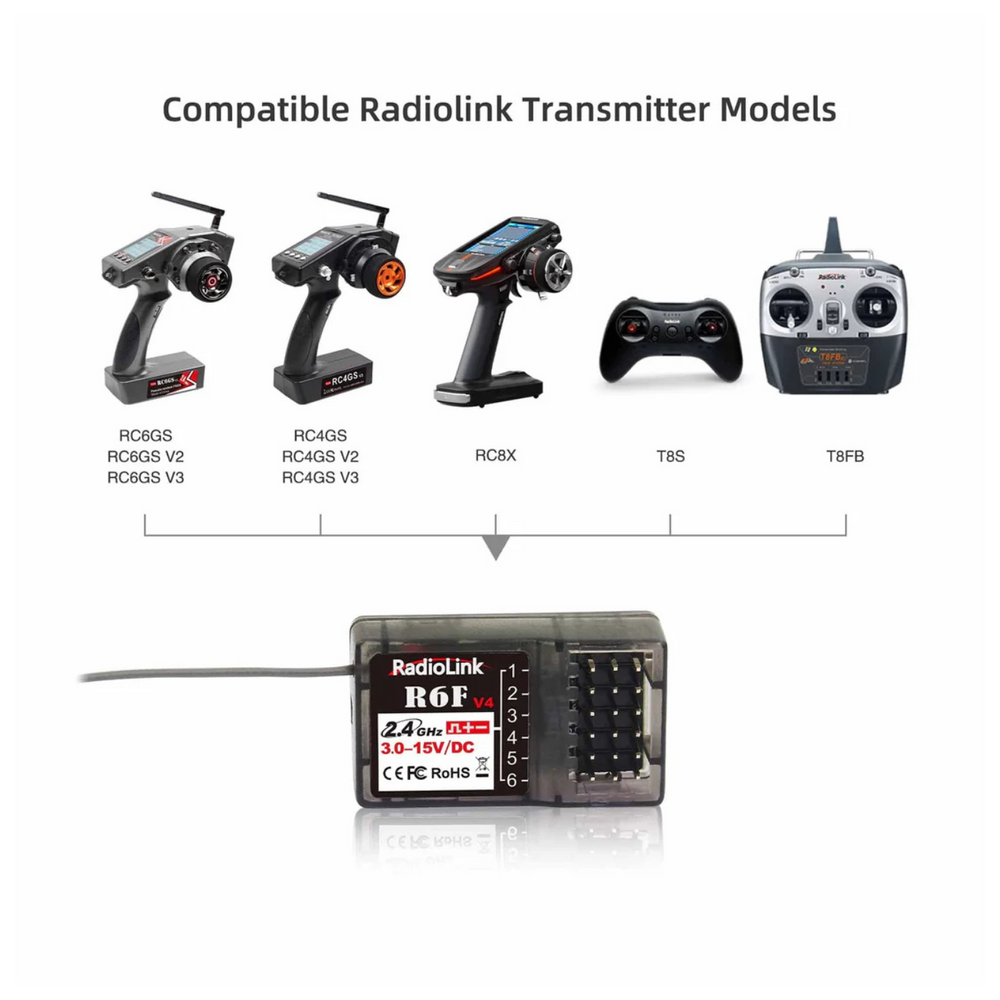 Radiolink R6F 2.4 GHz, 6 Channel RC Receiver