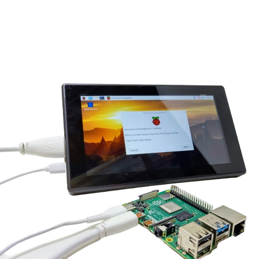 Official Raspberry Pi 4 8GB Starter Kit + 7-inch Touchscreen – Interactive Pi kit -Robocraze