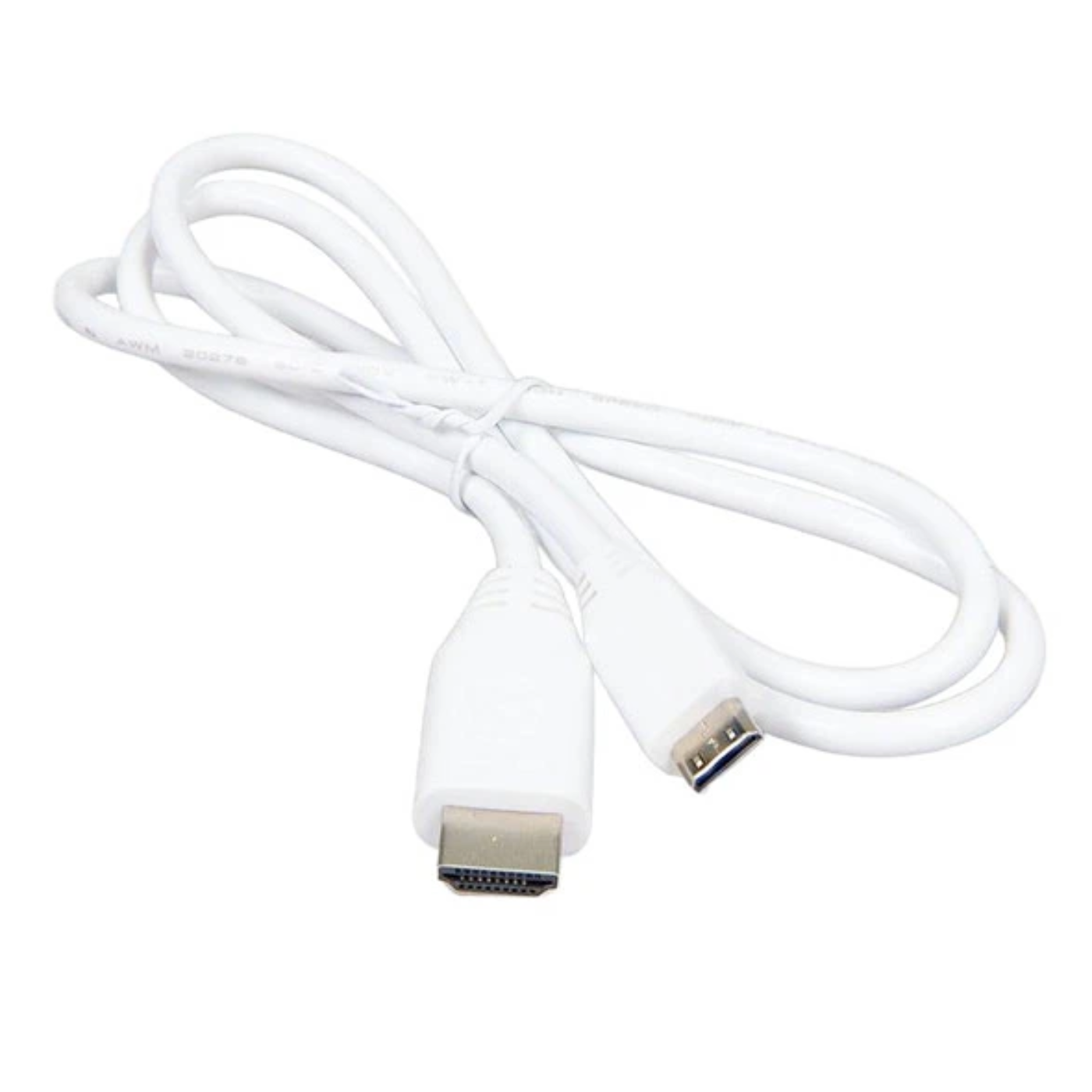 Raspberry Pi Official Mini HDMI to Standard HDMI Cable 1m White -Raspberry Pi -Raspberry Pi Cables -Robocraze