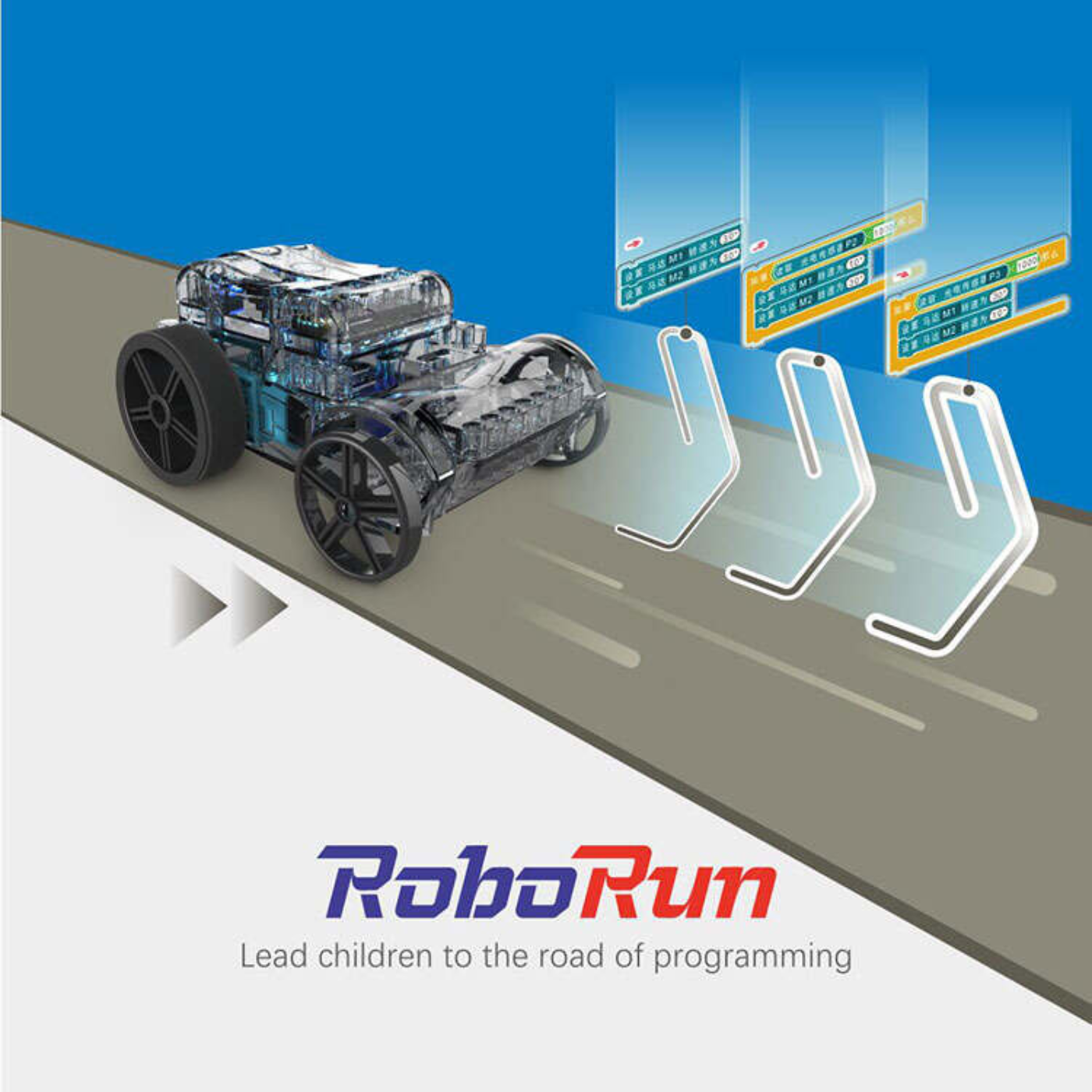 RoboRun JMC-NY-1799 Programmable 4 Wheeled RC Robot Car Kit for Children -DIY Kits -Robotic Kits -Robocraze