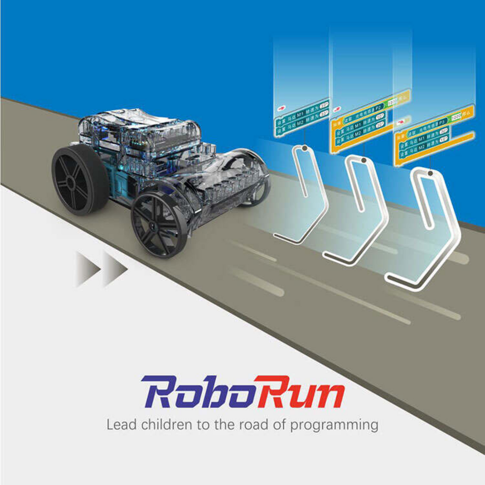 RoboRun JMC-NY-1799 Programmable 4 Wheeled RC Robot Car Kit for Children -DIY Kits -Robotic Kits -Robocraze