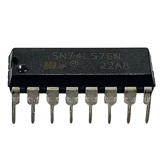 SN74LS76N IC Dual J-K Flip-Flop – High-speed dual JK flip-flop IC with preset & clear for logic circuits. -Robocraze