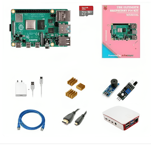 Raspberry Pi4 8GB Model B Ultimate Kit – Feature-packed Pi4 8GB kit with sensors -Robocraze