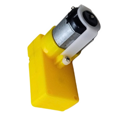 Single Shaft L-Shaped 60 RPM BO Gear Motor (1Pc), efficient for battery-operated robots – Robot Motors - Robocraze