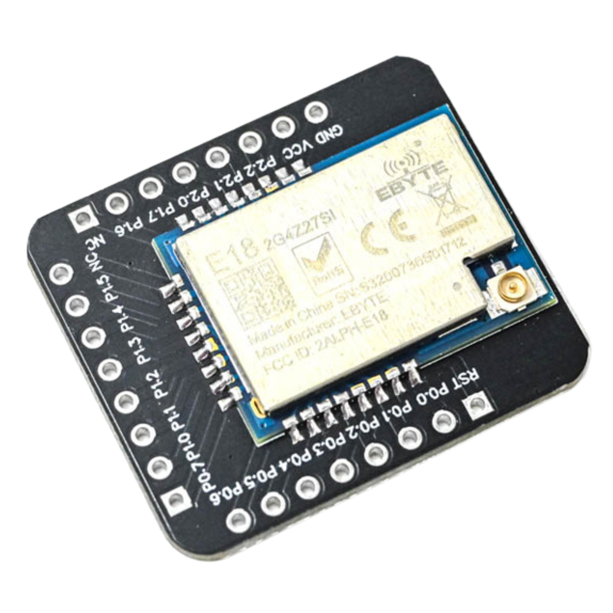 SmartElex E18-2G4Z27SI 2.4GHz CC2530 ZigBee Module Breakout -IOT & Wireless -XBee (ZigBee) -Robocraze