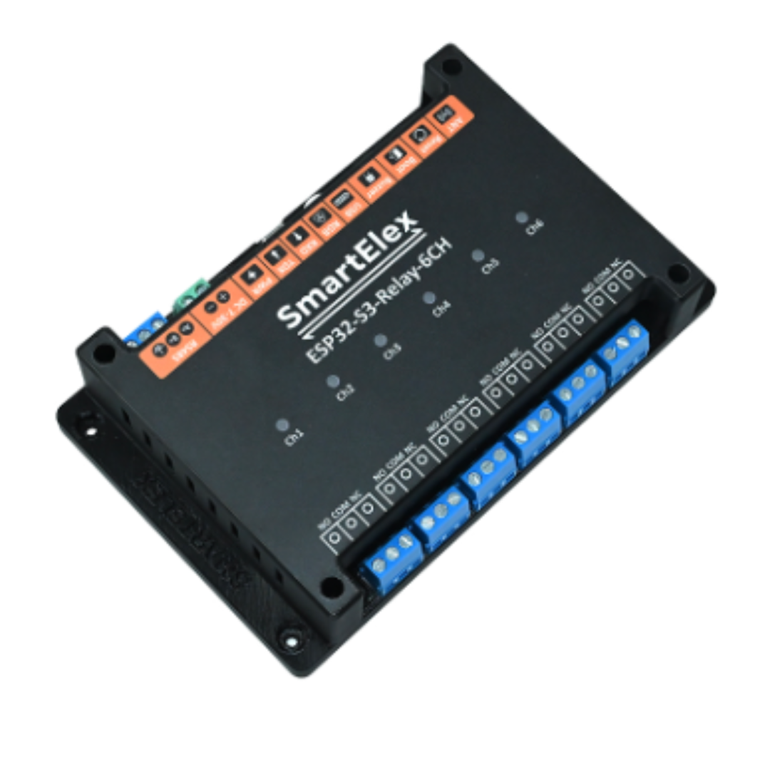 SmartElex Industrial 6-Channel ESP32-S3 WiFi Relay Module, Supports WiFi / Bluetooth / RS485 control, Onboard RS485 / Pico HAT interfaces-image-7