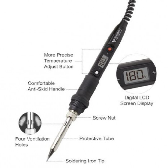 SID60A Soldron 230VAc 60W Professional Digital Temperature Adjustable Soldering Iron