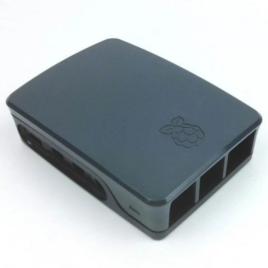 Raspberry Pi Case for Pi 5 Black/Grey – Stylish Official Raspberry Pi Case for Pi 5 in black/grey. -Robocraze