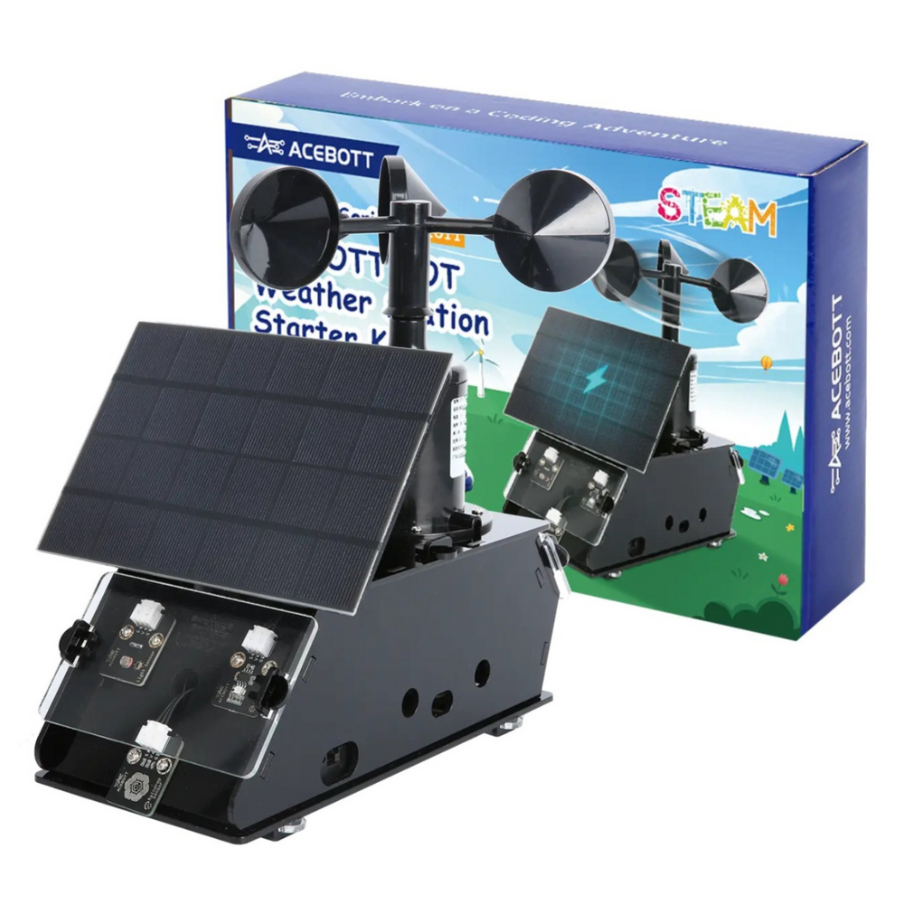 ACEBOTT QE011 ESP32 IOT Weather Station Starter STEM Kit Compatible with Arduino