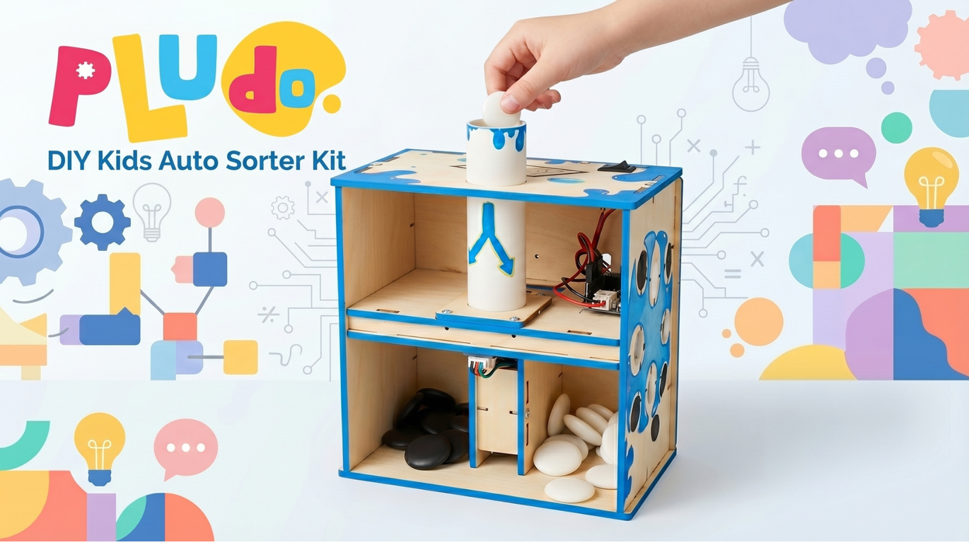 Pludo DIY Kids Learning Toy – Light Sensing Auto Sorter STEM Kit for Ages 8–11 (Grade 3–5)-picture-25