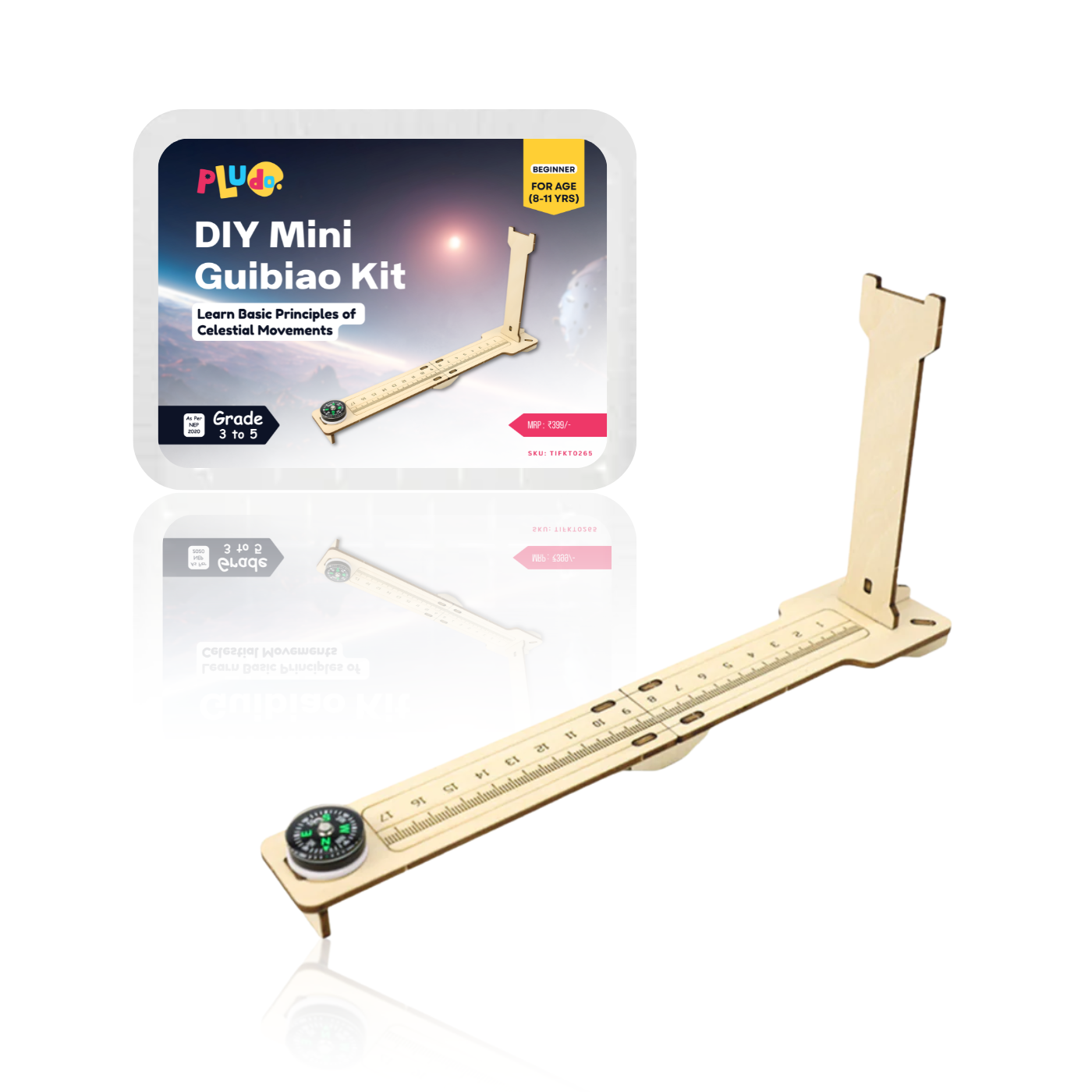 Pludo DIY Mini Guibiao Kit – DIY Science Experiment Kit for Kids 8–11 | Grade 3–5 Celestial Movements STEM Toy