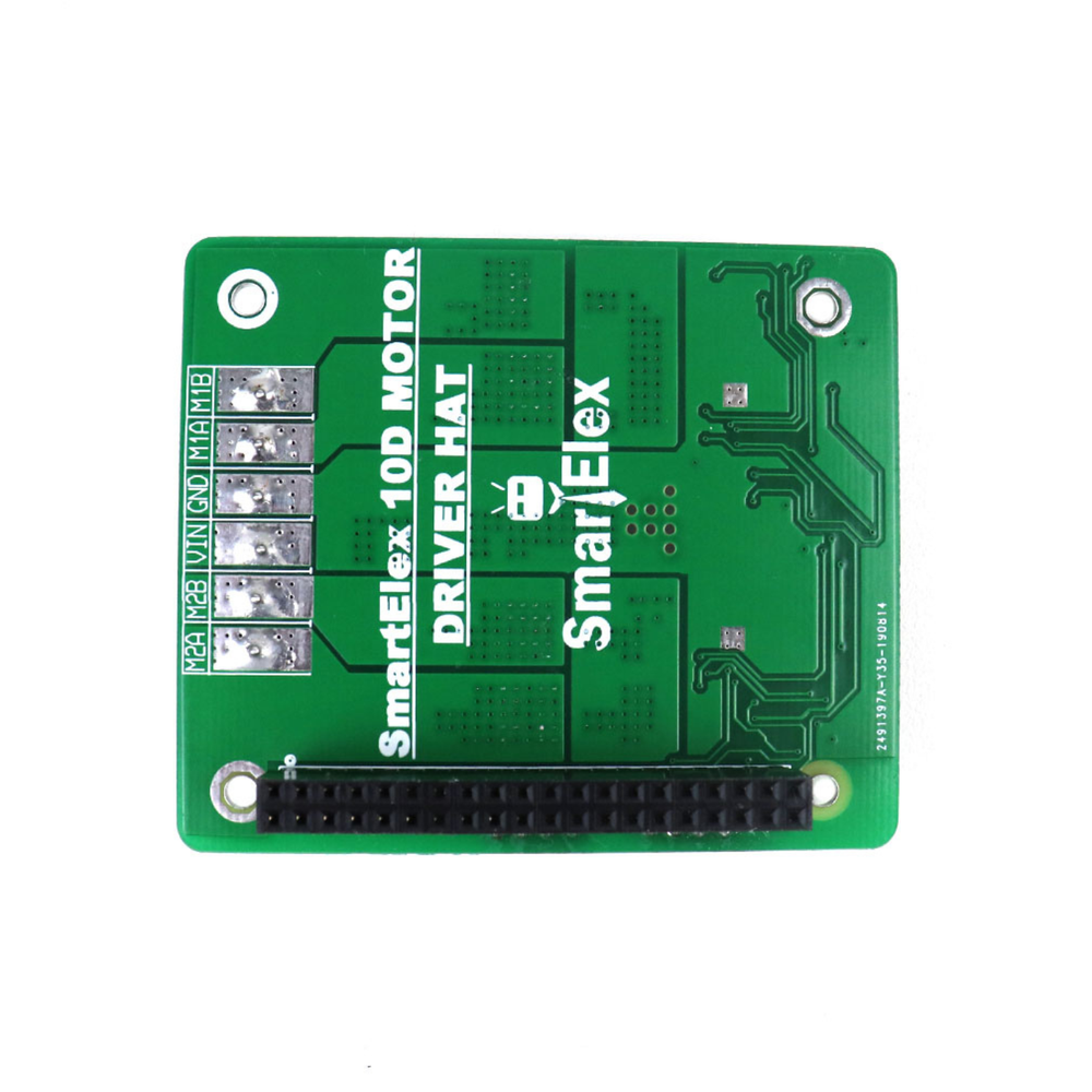SmartElex 10D DC Motor Driver HAT for Raspberry Pi | PWM Driver HAT with PWM Speed Control - Robocraze