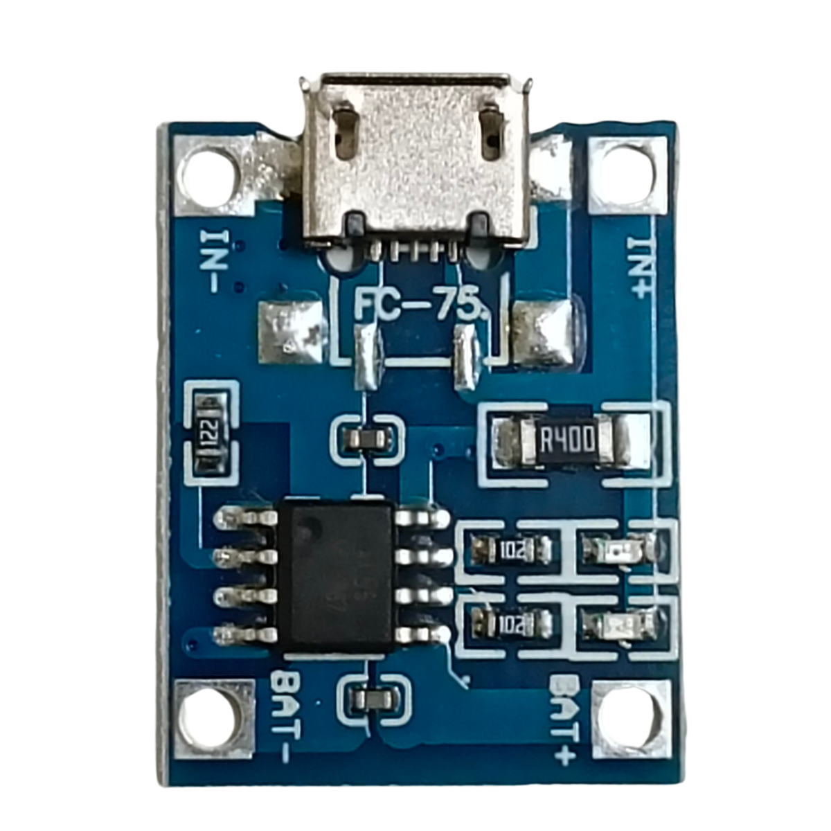 TP4056 1A Li-Ion Battery Charging Protection Module Micro USB -Batteries & Power Supply -Battery Chargers -Robocraze