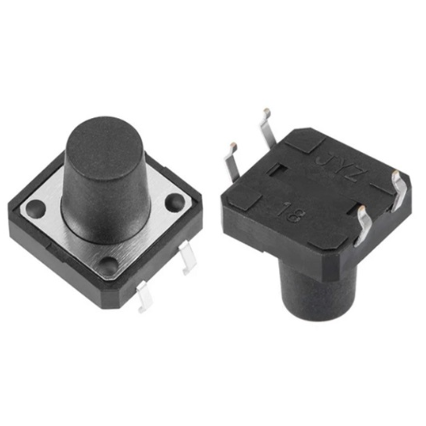 Tactile 4 Pin Push Button Switch 12X12X10mm (Pack of 5) -Electronic Components -Switches -Push Buttons -Robocraze