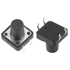 Tactile 4 Pin Push Button Switch 12X12X10mm (Pack of 5) -Electronic Components -Switches -Push Buttons -Robocraze