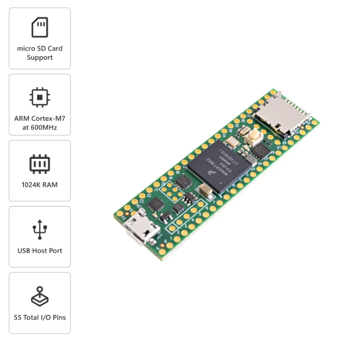 Teensy 4.1 Dev Board – High-performance ARM Cortex-M7 development board with USB support. -Development Board -Robocraze