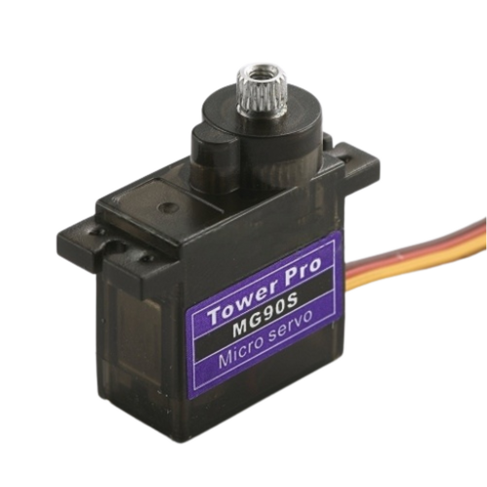 Towerpro MG90S Micro Servo Motor with 360° Rotation -Motors & Mechanical -Servo Motors -Robocraze