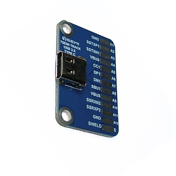 USB 3.1 PCB Connector Type C Female Breakout Board -7Semi -Electronic Modules -Breakout Boards -Robocraze