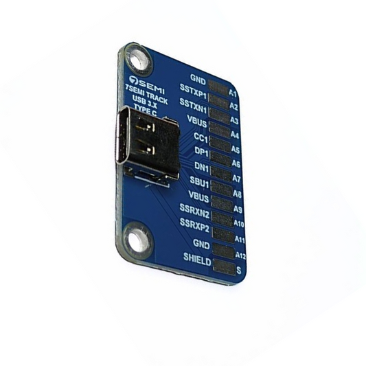 USB 3.1 PCB Connector Type C Female Breakout Board -7Semi -Electronic Modules -Breakout Boards -Robocraze