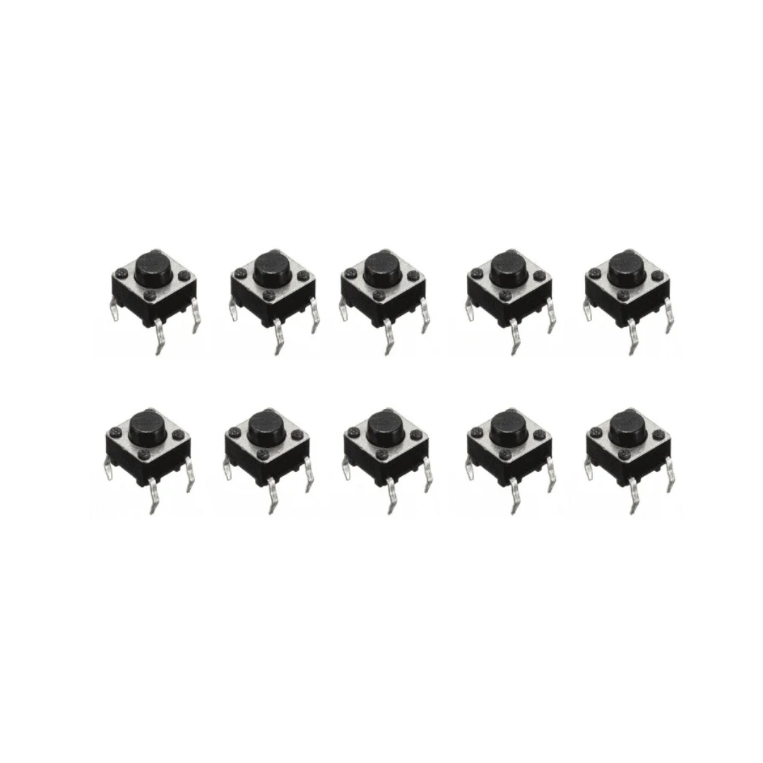 Bulk 4-Pins DIP Momentary Tactile Push Button 6x6x5mm