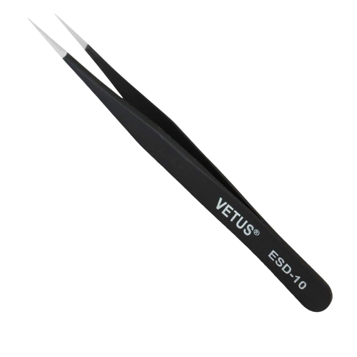 Vetus Anti-static SMD Tweezer ESD-10 – Precision tweezer for safe handling – anti-static tweezer - Hand Tool - Robocraze