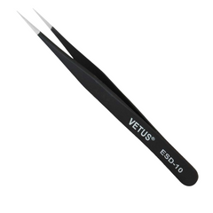 Vetus Anti-static SMD Tweezer ESD-10 – Precision tweezer for safe handling – anti-static tweezer - Hand Tool - Robocraze