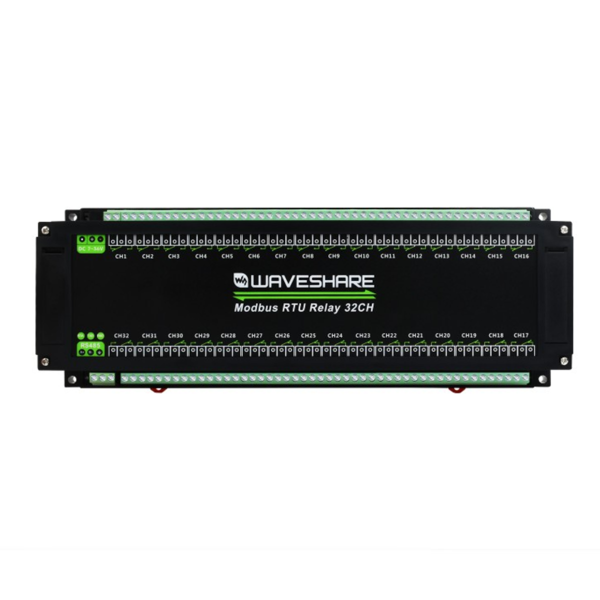 Waveshare 32-Channel Modbus RTU Relay Module with RS485 Interface & Isolation Protection -Electronic Modules -Relays -Robocraze