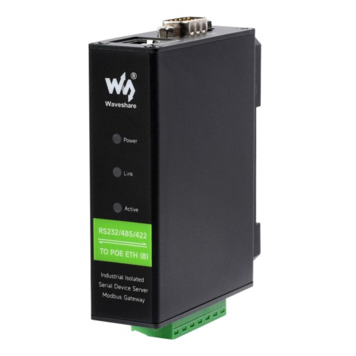 Waveshare Industrial Serial Server - RS232/RS485/RS422 to RJ45 Ethernet Converter with TCP/IP Support -Industrial Electronic Modules -Robocraze