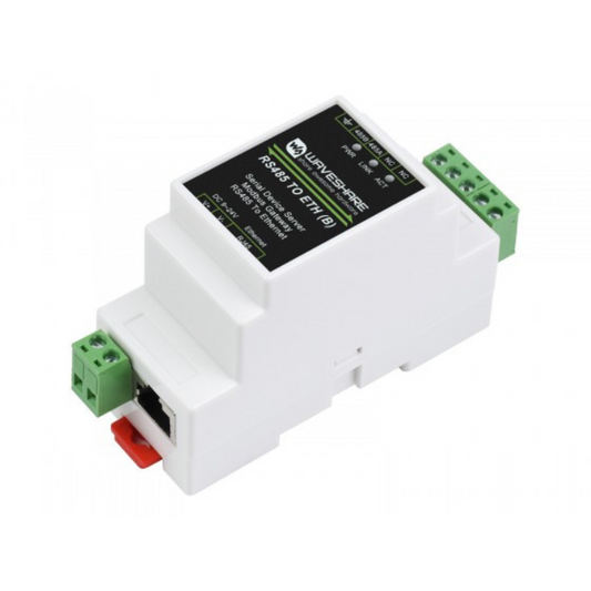 Waveshare RS485 to RJ45 Ethernet Industrial Serial Server with POE Function (Optional) -Robocraze