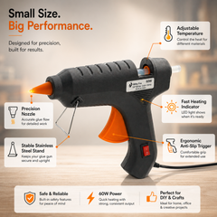 Wityt Fox Hot glue gun with features 