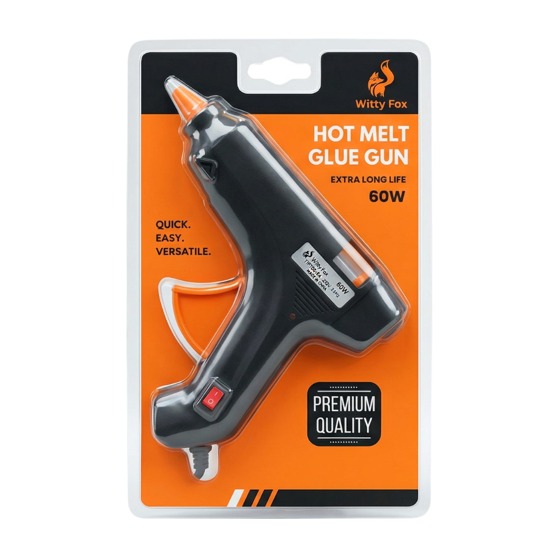 Witty Fox Hot Melt Glue Gun 60W with EU Plug