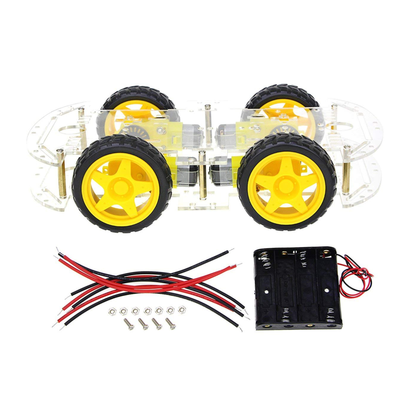 4WD Smart Robot Car Chassis Kit with Motors for Arduino & Robotics