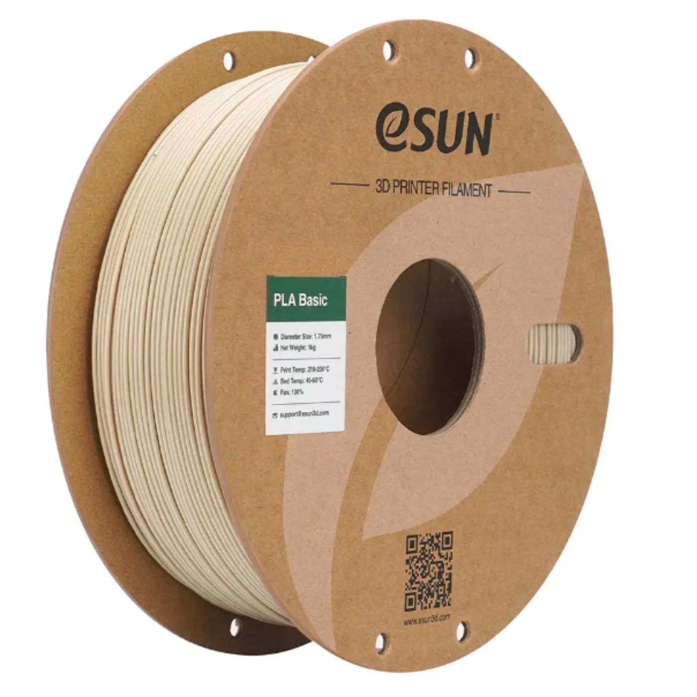eSun 1.75mm PLA-Basic 3D Printing Filament 1kg Paper Roll Bone White-picture-27