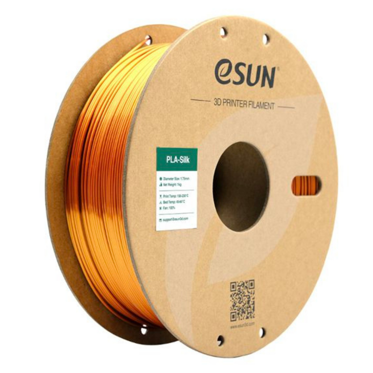 eSun PLA-Silk 1.75mm Filament 1kg Paper Roll Copper Color -3D Printers/Pens -Filaments -Robocraze