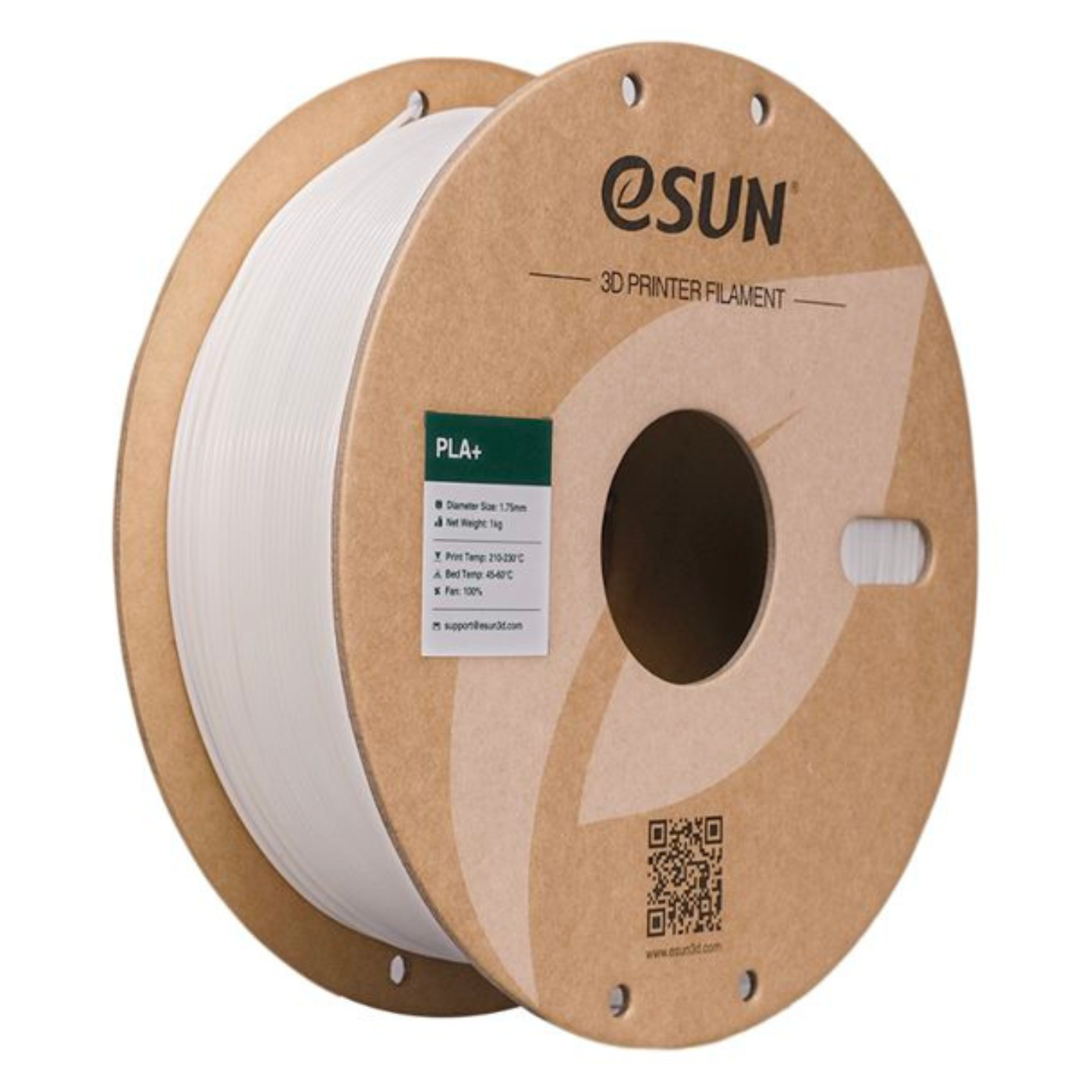 eSun PLA+ 1.75mm 3D Printing Filament 1kg-Polar White Color -3D Printers/Pens -Filaments -Robocraze