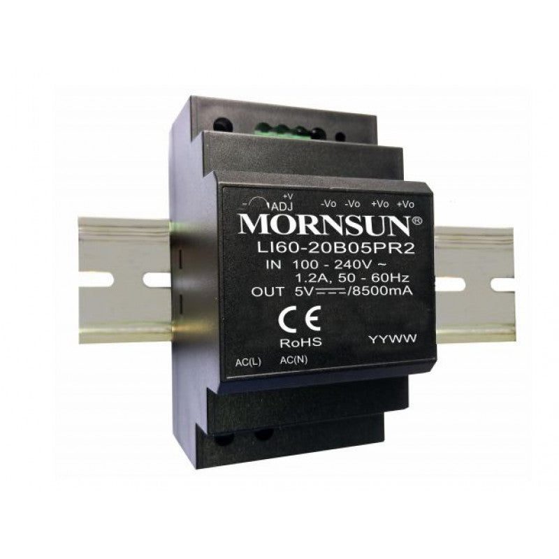 Mornsun LI60-20B05PR2 AC/DC 60W DIN-Rail Power Supply