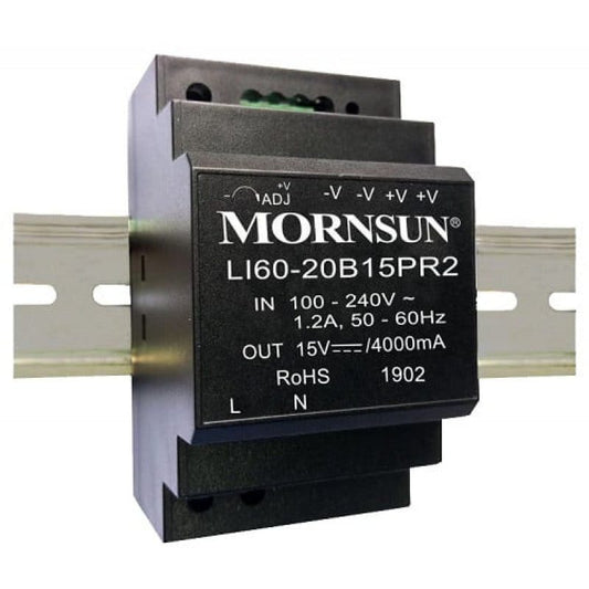 Mornsun LI60-20B15PR2 AC/DC 60W DIN-Rail Power Supply