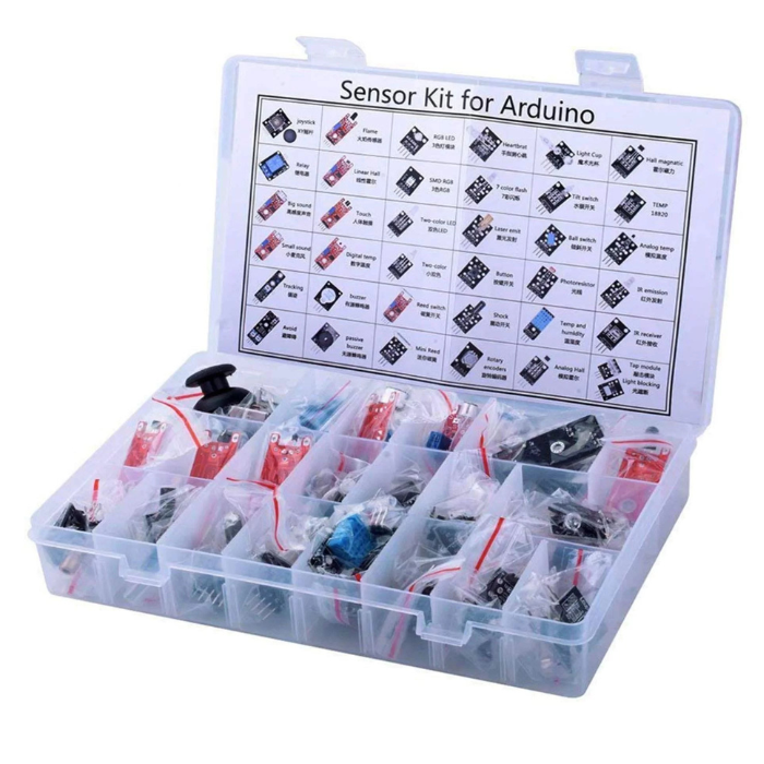 37 in 1 Sensors Kit for Arduino – Ultimate Arduino sensor kit with 37 modules for IoT. -DIY Sensor Kit -Robocraze