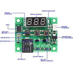 W1209 12V Digital Temperature Controller Module W/ Display and NTC Temp Sensor
 -Robocraze