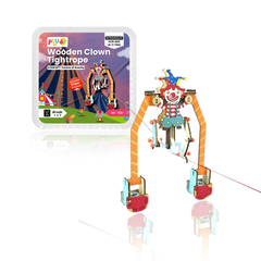 Pludo Wooden Clown Tightrope STEM Kit
