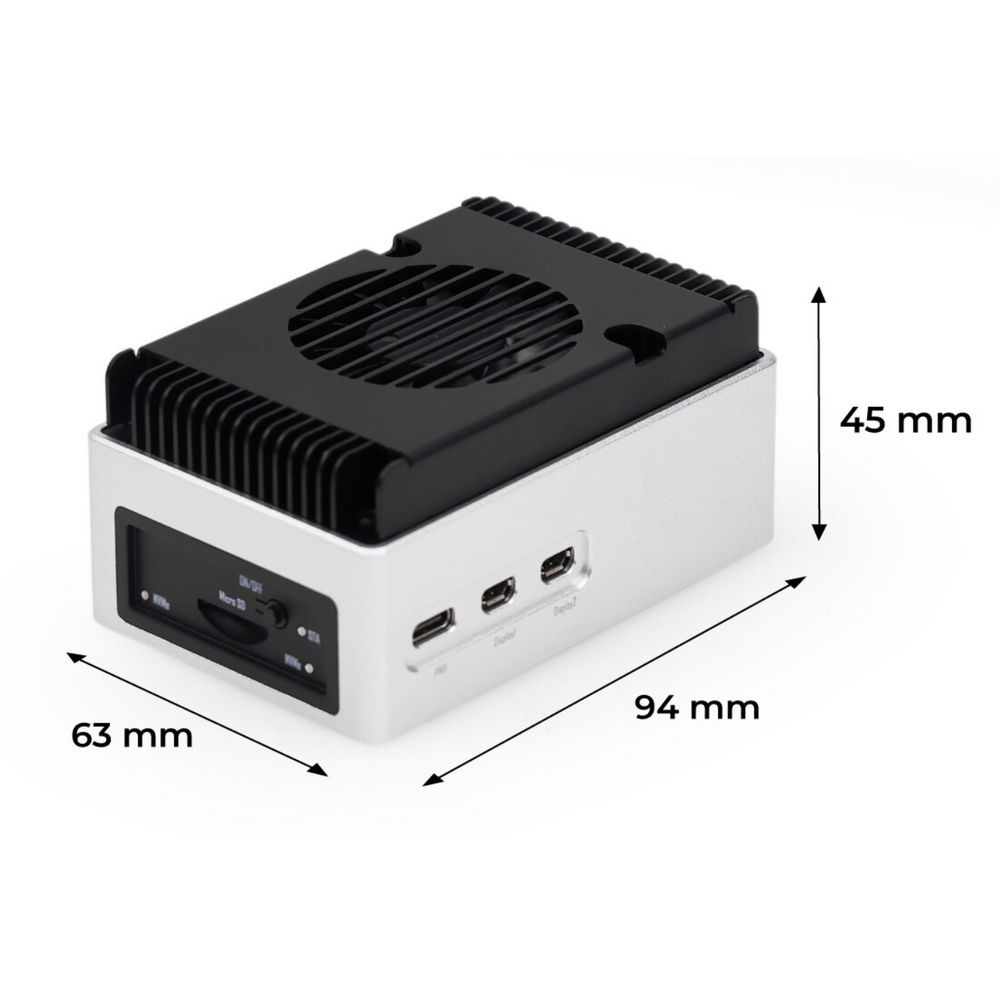 reComputer AI R2140-12 - Edge AI Computer 16GB RAM 26 TOPS Based on Raspberry Pi 5 -Robocraze