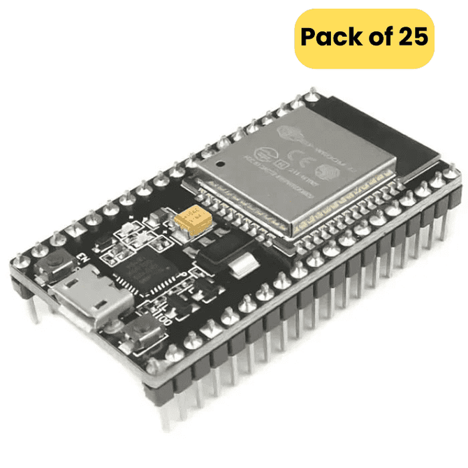 ESP32 (38 Pin) WiFi + Bluetooth NodeMCU-32 Development Board ( Pack of 25)-picture-15