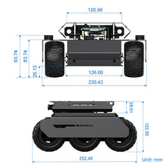UGV Rover PI4B AI Kit – Open-source 6-wheel 4WD robot car chassis with Raspberry Pi 4B, ideal DIY RC Car Kit & STEM Kit - Robocraze