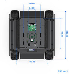 UGV Rover PI4B AI Kit – Open-source 6-wheel 4WD robot car chassis with Raspberry Pi 4B, ideal DIY RC Car Kit & STEM Kit - Robocraze