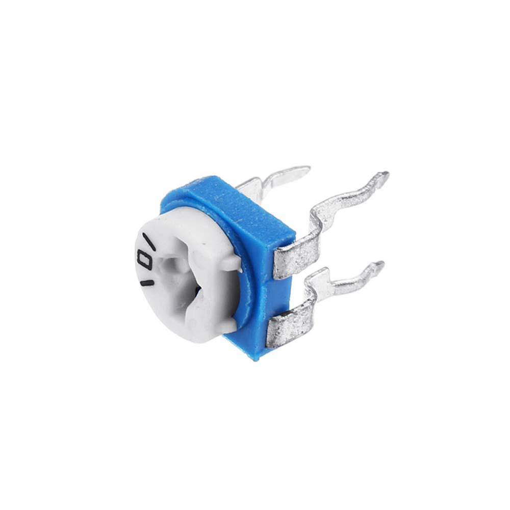 100 Ohm Preset Potentiometer (Pack of 5) – Compact preset resistors for fine-tuning - Electronic Components - Robocraze