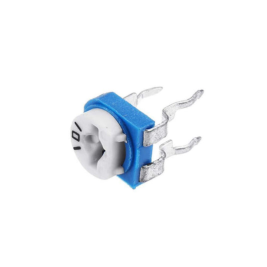 100 Ohm Preset Potentiometer (Pack of 5) – Compact preset resistors for fine-tuning - Electronic Components - Robocraze