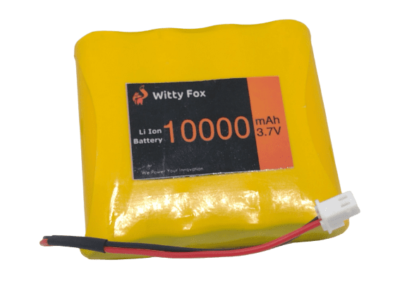 Witty Fox 3.7V 10000mAh Li-ion Battery – Long-lasting battery for power backup. -Lithium Battery -Robocraze