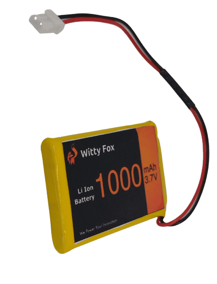 Witty Fox 3.7V 1000mAh Li-Ion Battery-Robocraze